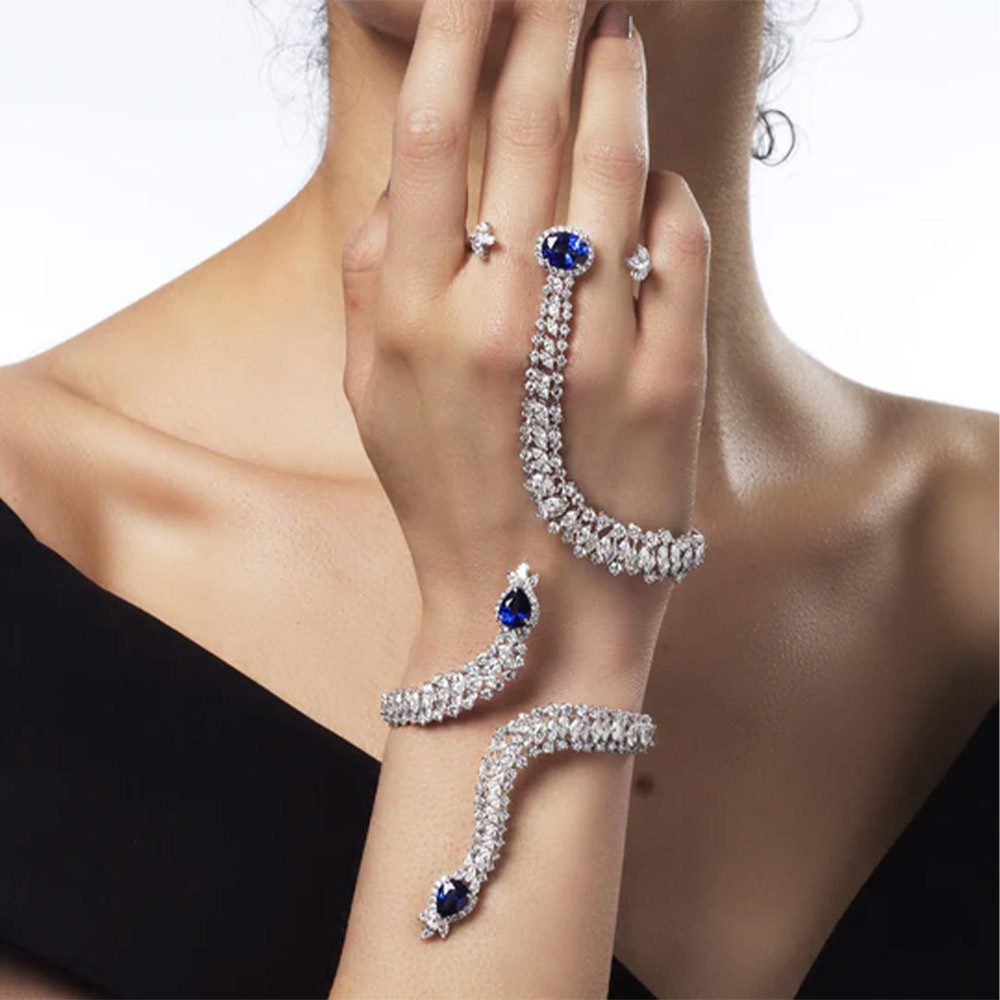 Ethnic Fashion India - Stonefans kişilik yılan şekli bilezik kadınlar
